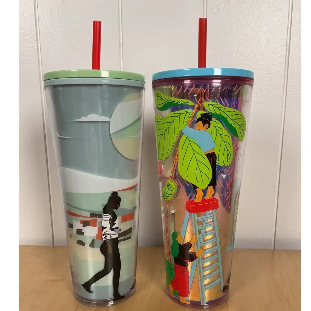 Starbucks 24 OZ Insulated Water/Drink‎ Cups Lids/Straws Collaborations